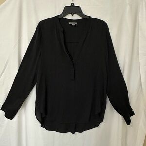 Vince Black Long Sleeve Blouse